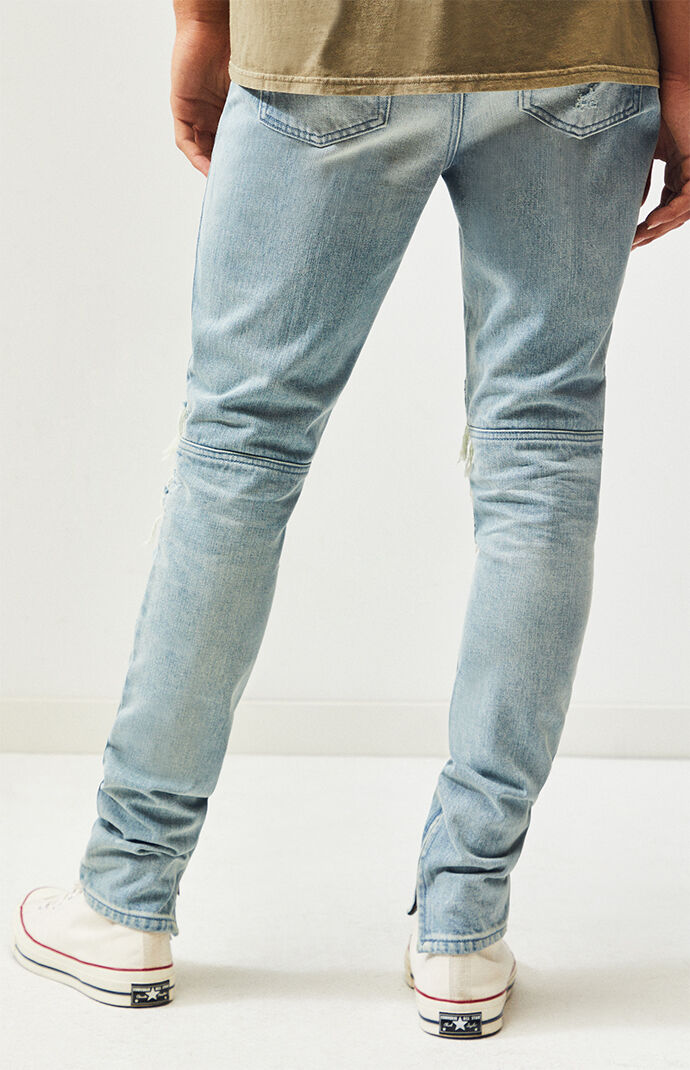 pacsun stacked skinny denim zipper