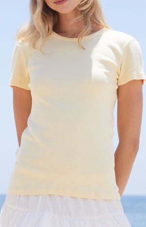 Yellow Hailie Short Sleeve Top image number 2