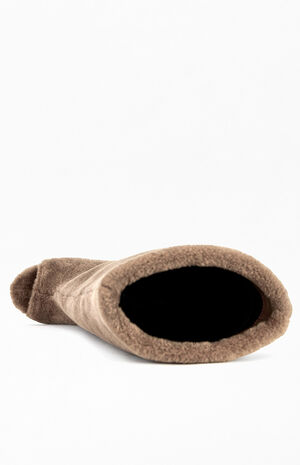 Women's Vincent Brown Shearling Wedge Boots image number 4