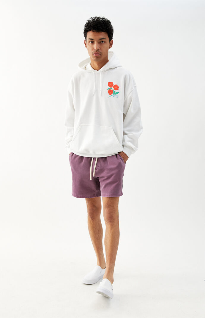 Berry Vintage Wash Fleece Volley Shorts