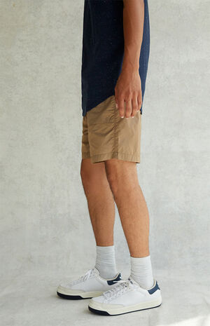 Tan Chad Nylon Volley Shorts Tan Chad Nylon Volley Shorts image number null