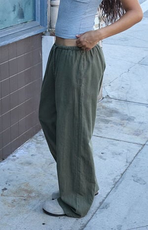 Green Anastasia Low Rise Baggy Pants image number 3