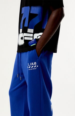 Diagonal Open Hem Relaxed Sweatpants image number 5