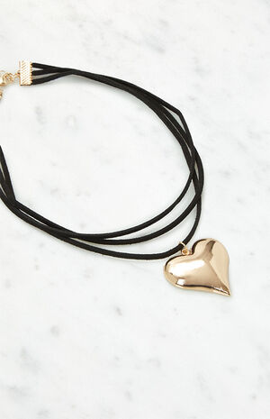 Heart Wrap Cord Necklace image number 2