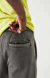 Washed Black Fleece Sweatpants Washed Black Fleece Sweatpants image number null