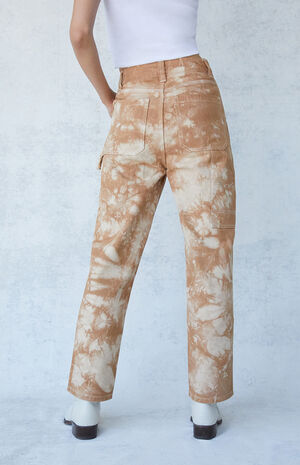 Brown High Waisted Carpenter Pants image number 4