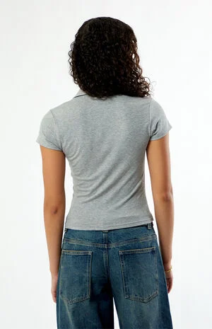 Margot Button Front Fitted Polo Shirt image number 4