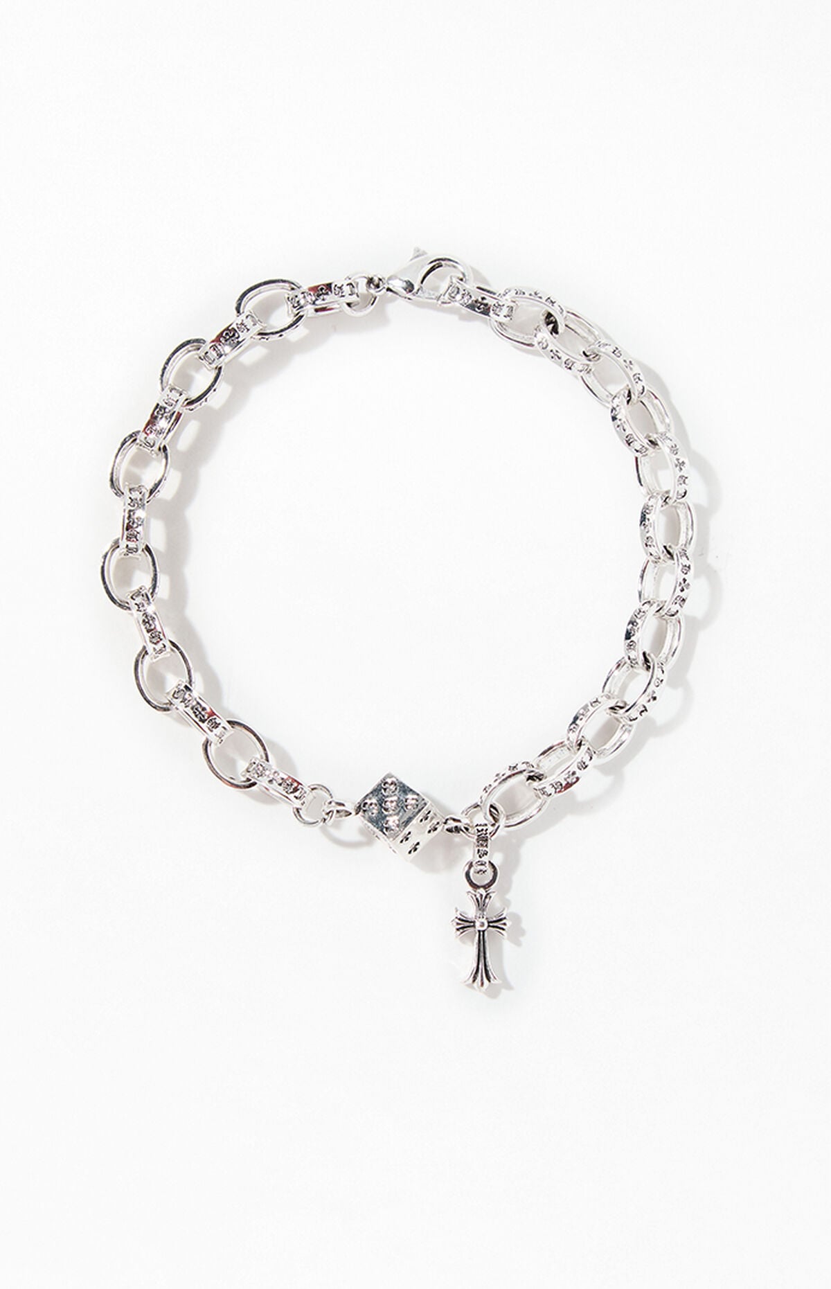 PacSun Silver Roll The Dice Bracelet