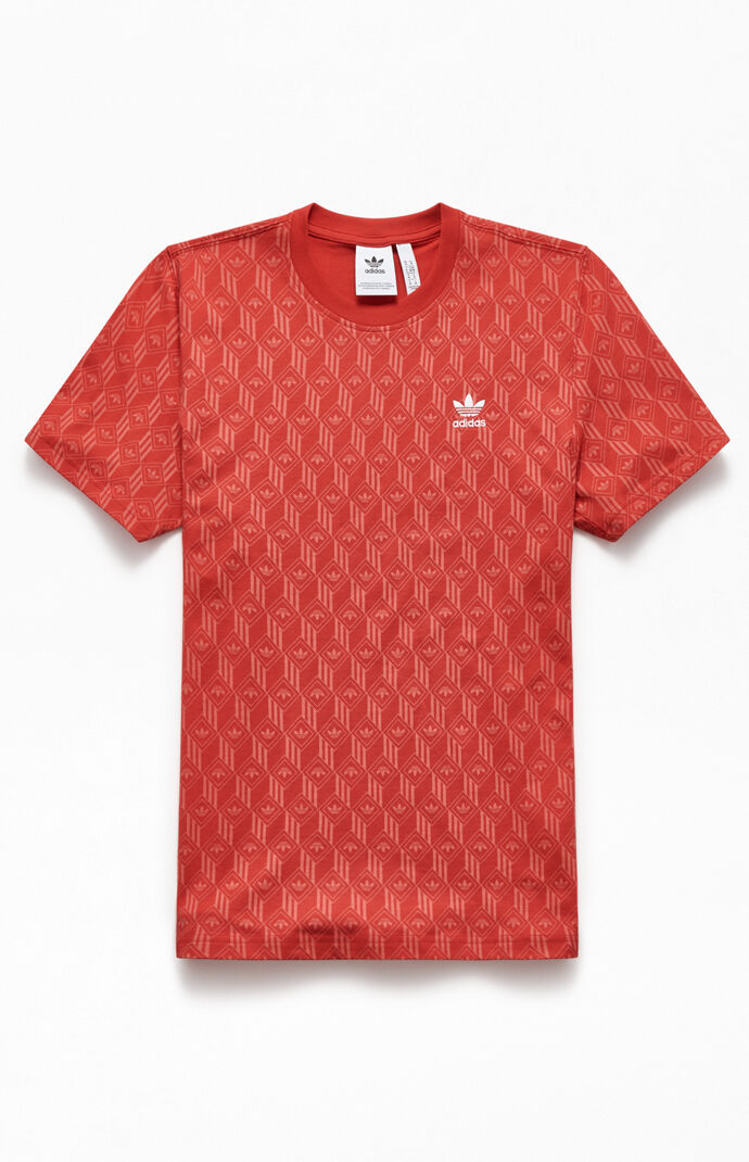 red adidas tee