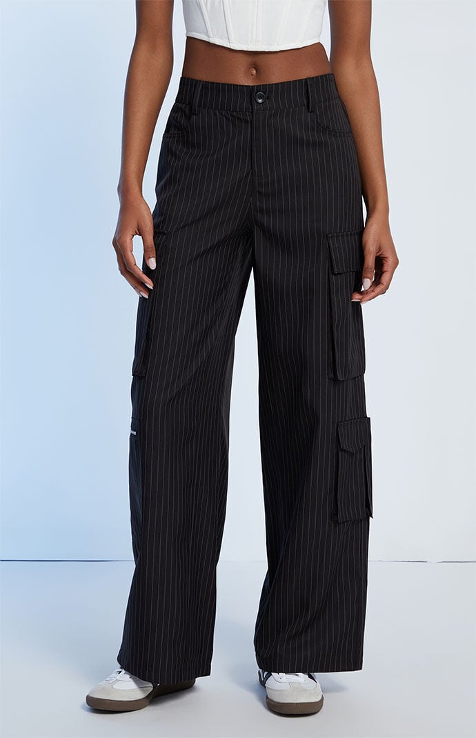 Pacsun black and white striped pants online