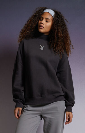 By PacSun Studded Bunny Mock Neck Sweatshirt image number 1