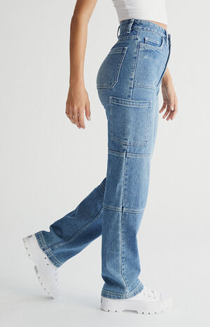 Medium Blue Boyfriend Utility Pants image number 2