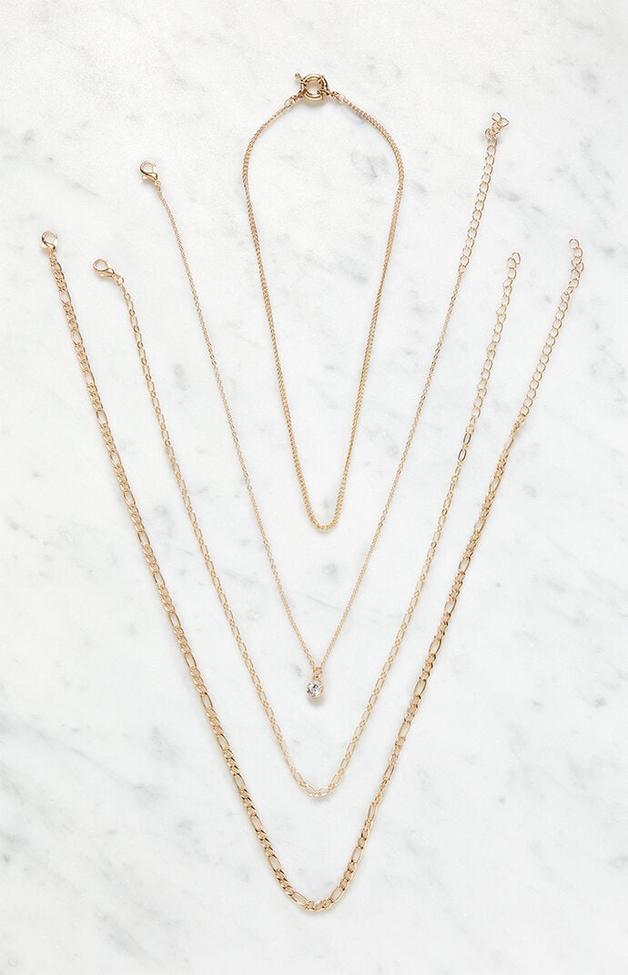 4 Pack Different Chains Necklace