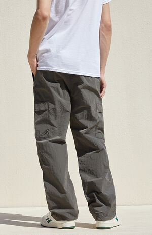 Gray Nylon Cargo Pants image number 4