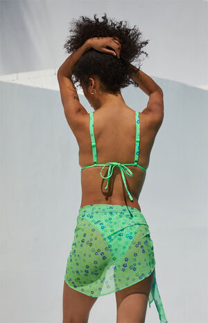 Green Blue Erica Triangle Bikini Top image number 4
