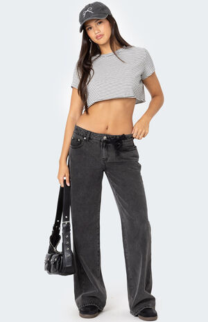 Stripey Cropped T-Shirt image number 2