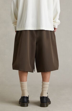 Brown Active Trace Relaxed Shorts image number 6