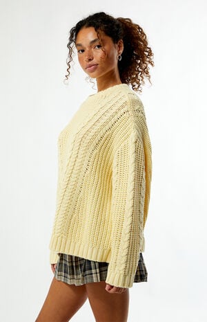 Magnolia Cable Knit Oversized Sweater image number 4