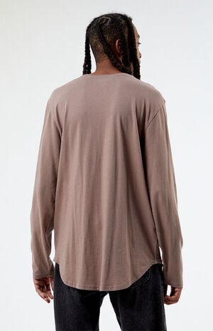 Basic Fit Scallop Long Sleeve T-Shirt image number 4