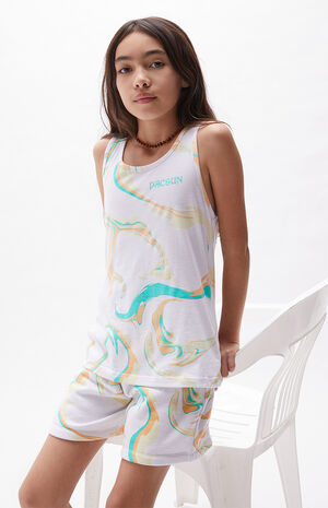 Marble Print Tank Top image number 1