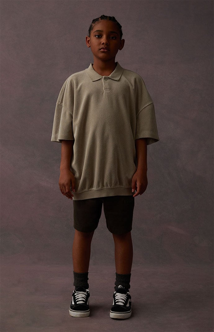 Kids Fear of God Seal Terry Cloth Short Sleeve Polo Shirt PacSun