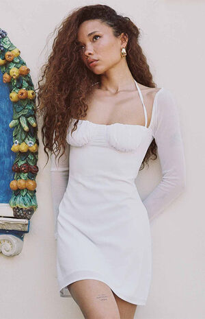 Eco Dyer Sheer Sleeve Mini Dress image number 6