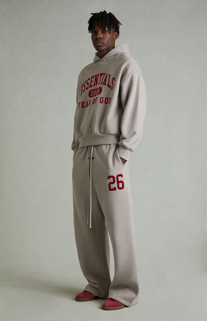 Fear of God ESSENTIALS Smoke Grey Lounge Fleece Baggy Sweatpants