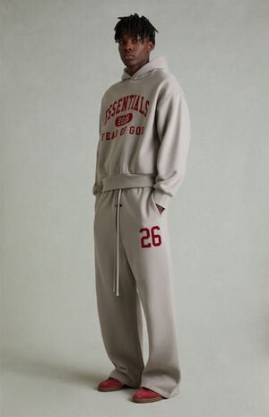 Smoke Grey Lounge Fleece Baggy Sweatpants image number 2
