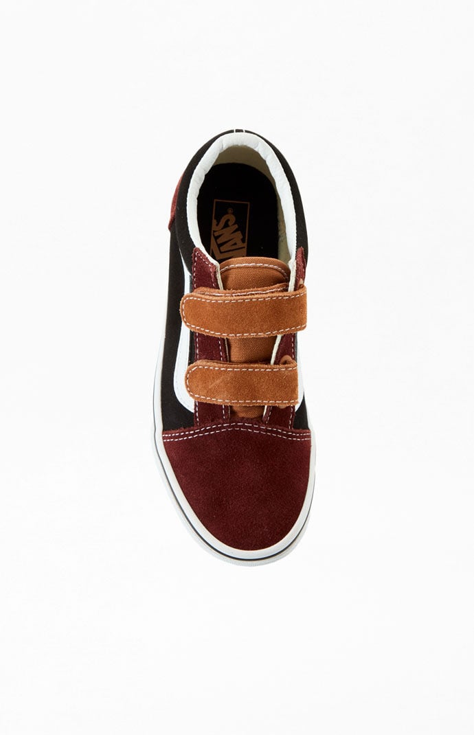 Vans burgundy kids hot sale