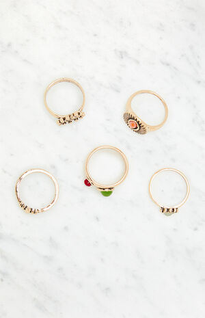 5 Pack Boho Rings image number 1