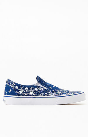 Blue Classic Slip-On Bandana Shoes image number 2
