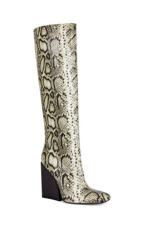 Women's Evergreen Snakeskin Block Heel Boots image number 2