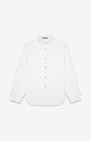 Women's White Oxford Button Down Shirt image number 1