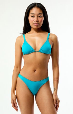 Blue Rae Shine Triangle Bikini Top image number 2