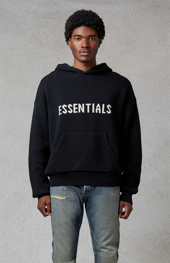 Essentials black top knit sweater