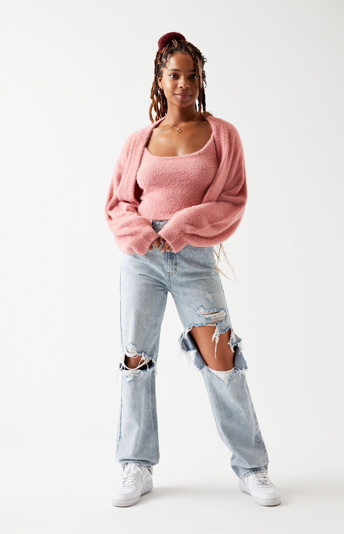 kendall and kylie fuzzy cardigan