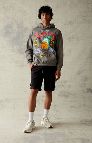 Stretch Performance Black Slim Cargo Joggers image number 3