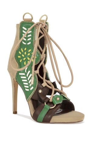 Women's Shainia Green Western Gladiator Stiletto Heels image number 2
