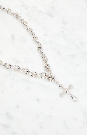 Chunky Cross Layered Necklace image number 6