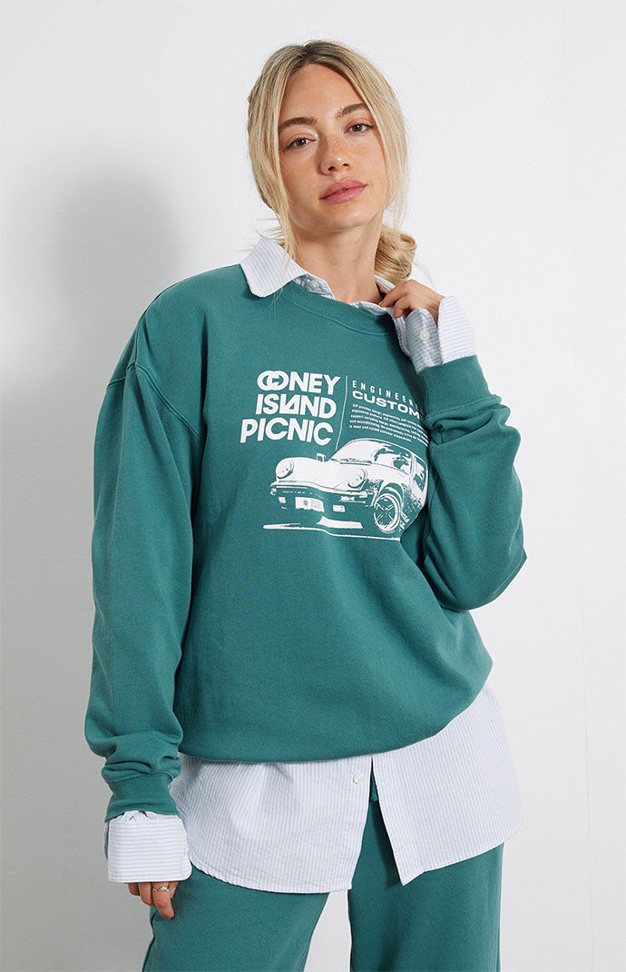 【 peak】Picnic Graphic Sweatshirt R4591 Coney Island Picnic Eco Car 911 Crew Neck Sweatshirt | PacSun