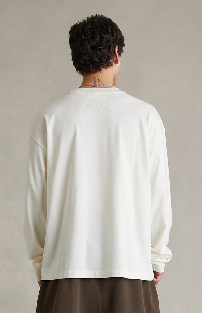 Fear of God ESSENTIALS Ivory Signature Long Sleeve T-Shirt | Pacsun