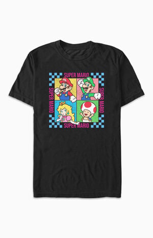 Nintendo Mario Group Four Square T-Shirt image number 1
