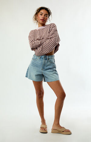 Riley High Waisted Cutoff Jean Shorts image number 4
