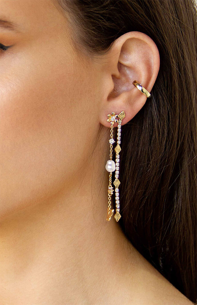 Cyclical Crystal Drop Earrings