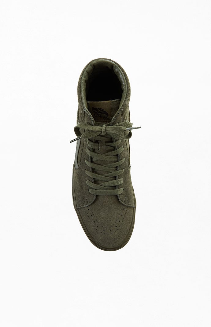 Vans sk8 hi black suede mono clearance