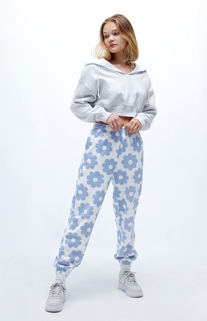 Flower sweatpants clearance