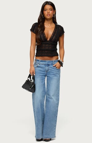 Dale Low Rise Straight Leg Stretchy Jeans image number 5