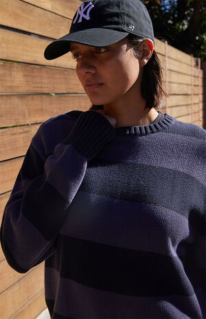 Navy & Light Blue Brianna Striped Sweater image number 2