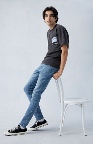 Eco High Stretch Indigo Skinny Jeans image number 4