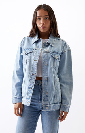Pacsun Oversized Trucker Denim Jacket Pacsun